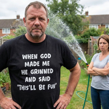 God Made Me Funny T Shirt by Lion Legion 