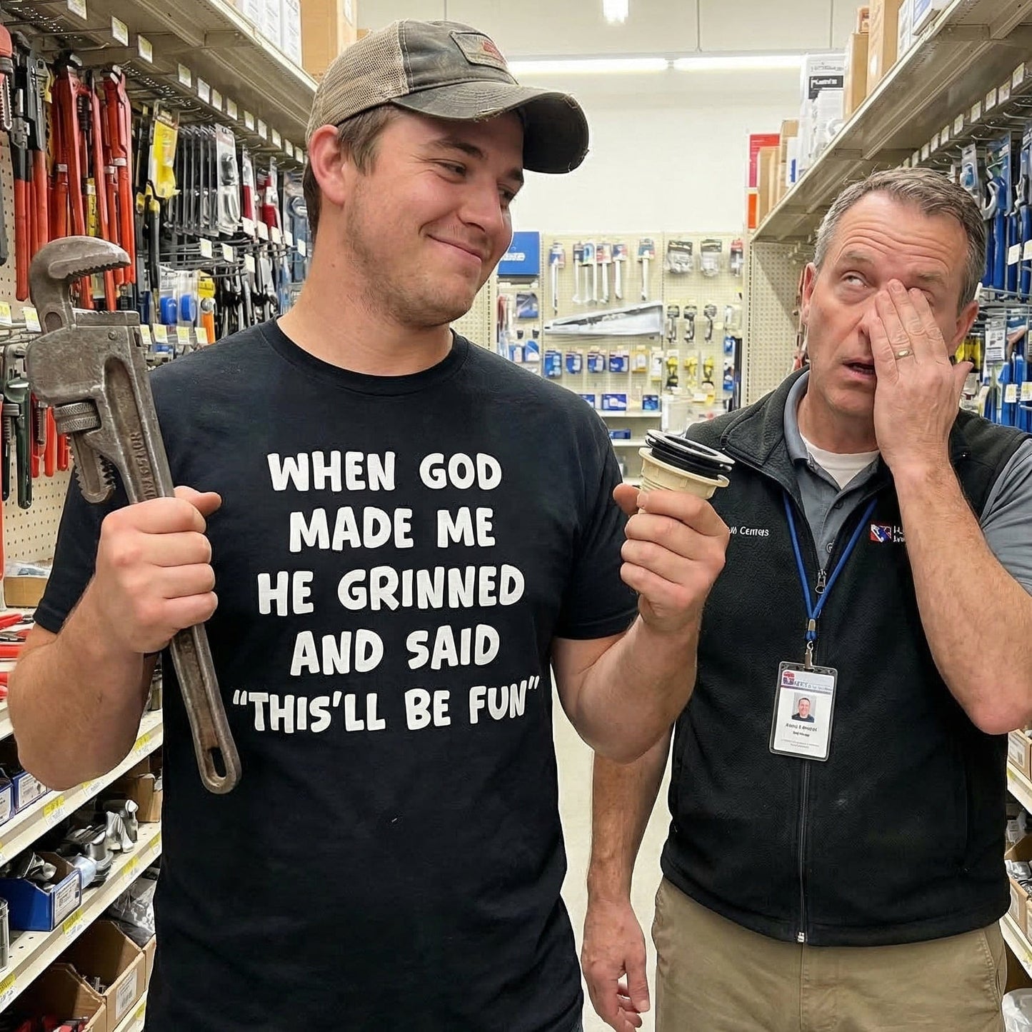 God Made Me Funny T Shirt by Lion Legion 