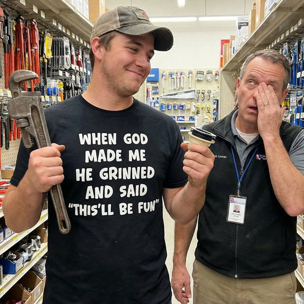 God Made Me Funny T Shirt by Lion Legion 