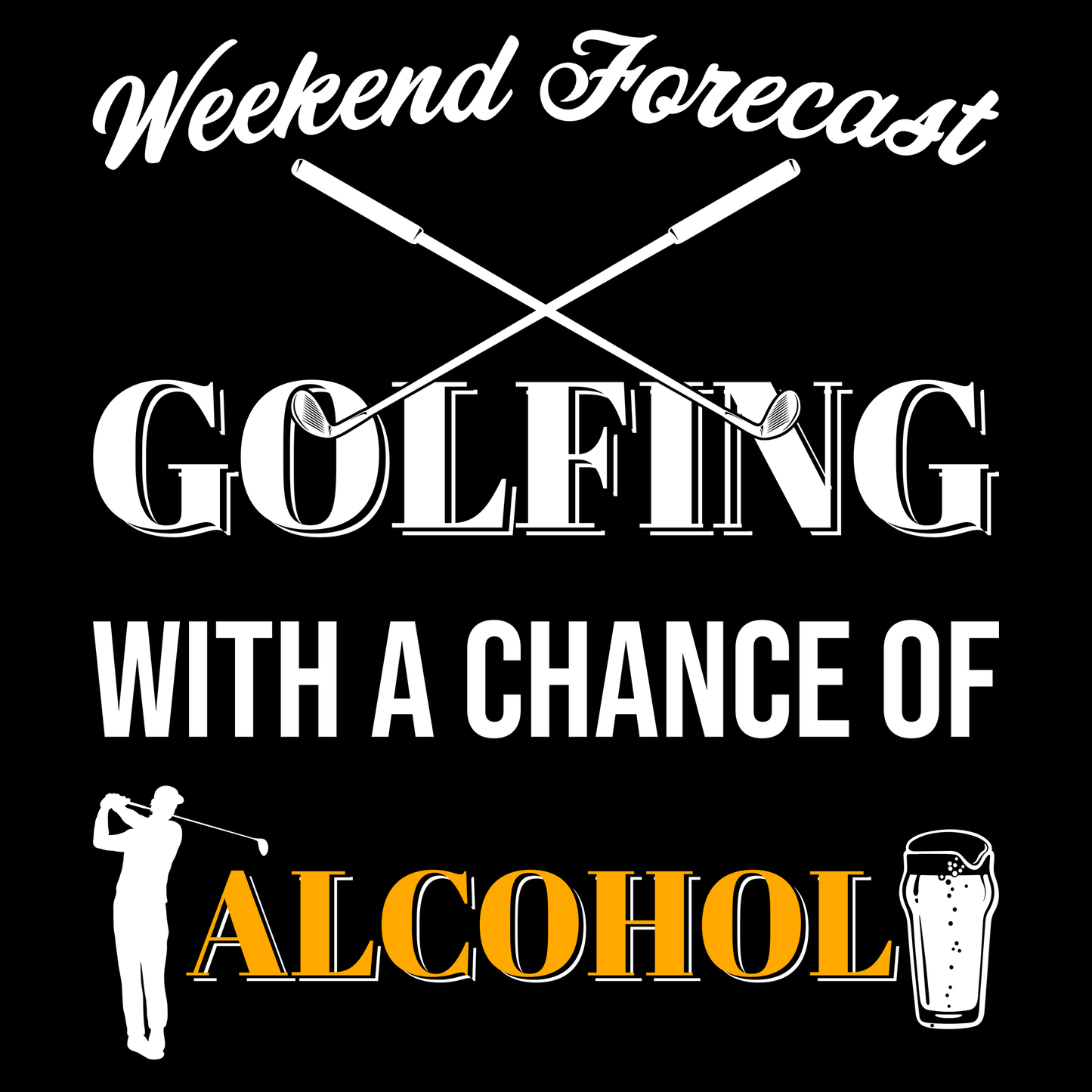 Funny Golf Shirts Golf Forecast T Shirt