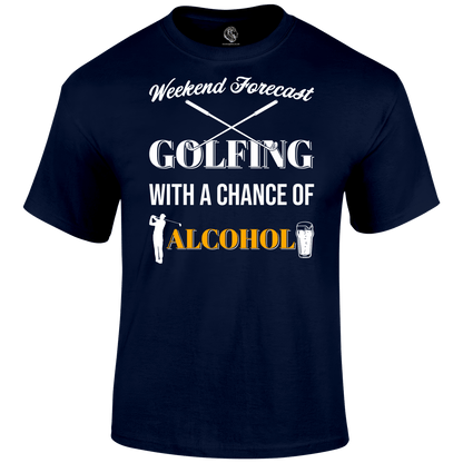 Funny Golf Shirts Golf Forecast T Shirt