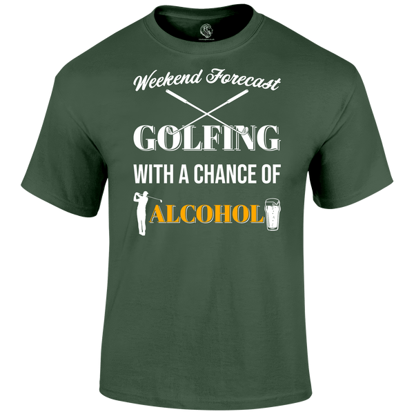 Funny Golf Shirts Golf Forecast T Shirt