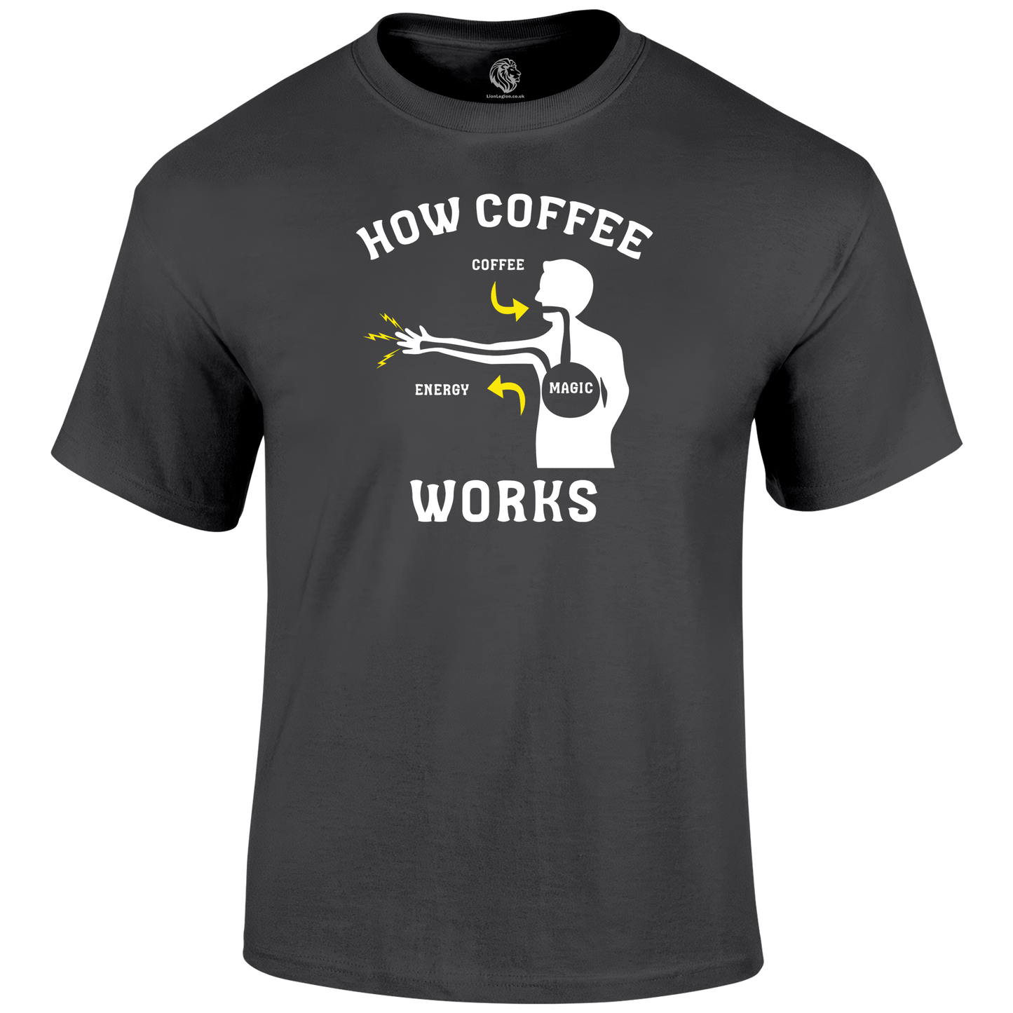 How Coffee Works T Shirt by Lion Legion 