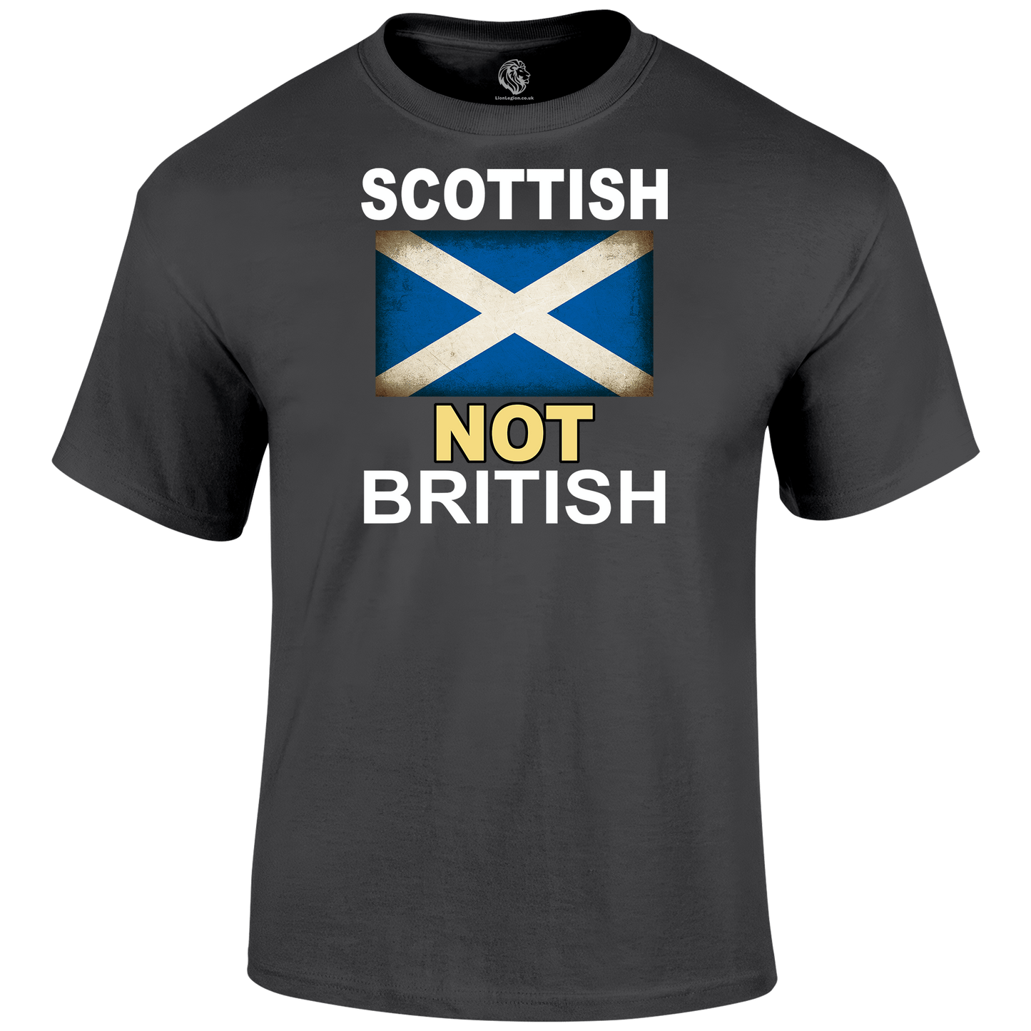 Scottish Not British T Shirt by Lion Legion 