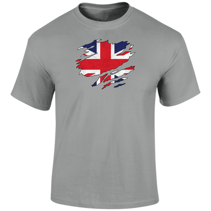 Ripped Union Jack T Shirt