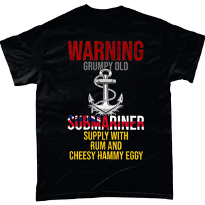 Grumpy Old Submariner, Give Cheesy, Hammy, Eggy T Shirt - SALE