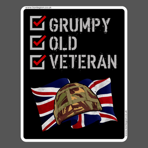 Grumpy Old Veteran High Quality Sticker