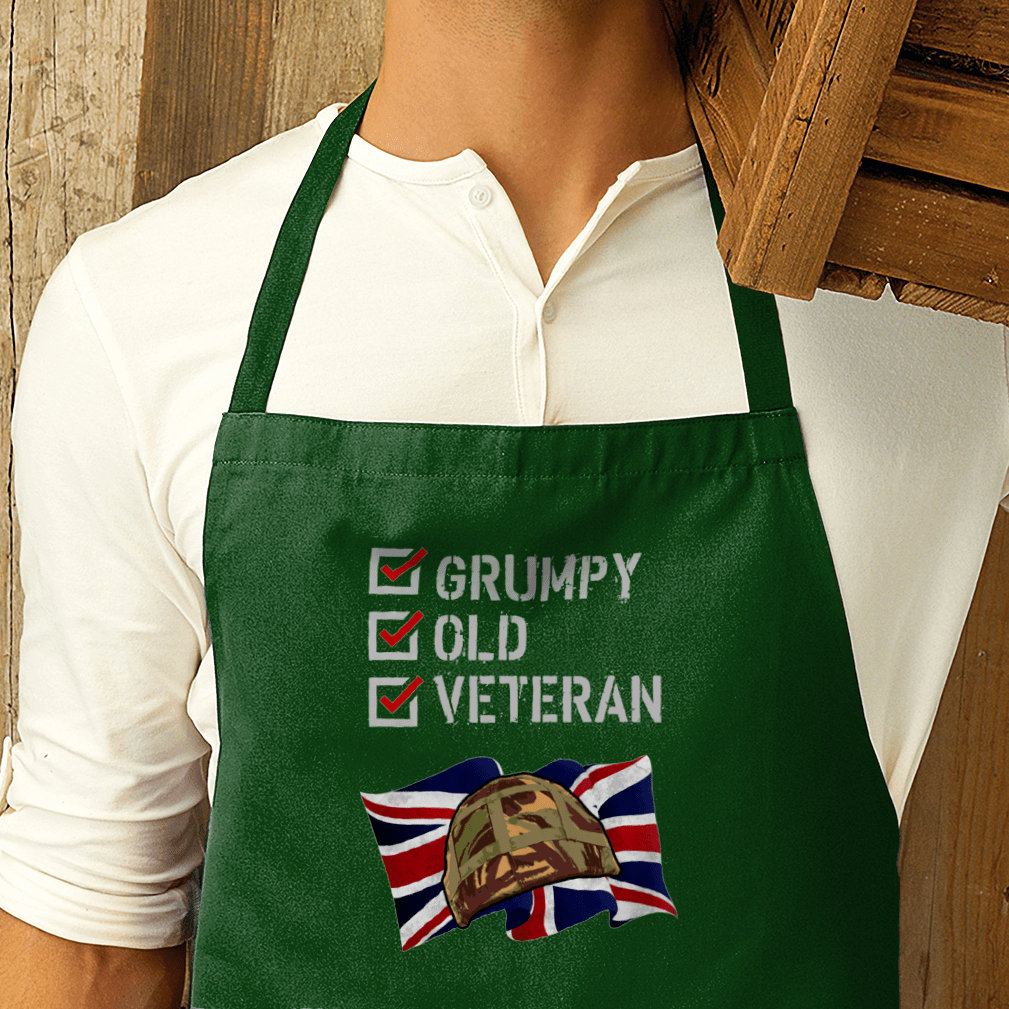 Grumpy Old Veteran Premier Cotton Apron