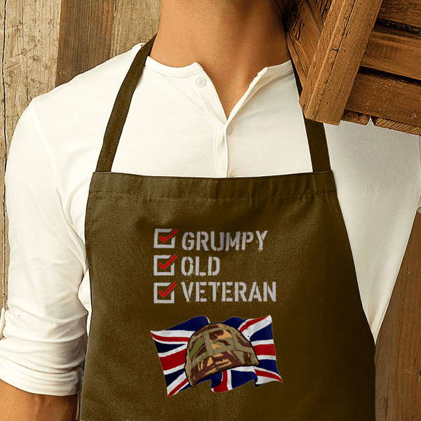 Grumpy Old Veteran Premier Cotton Apron