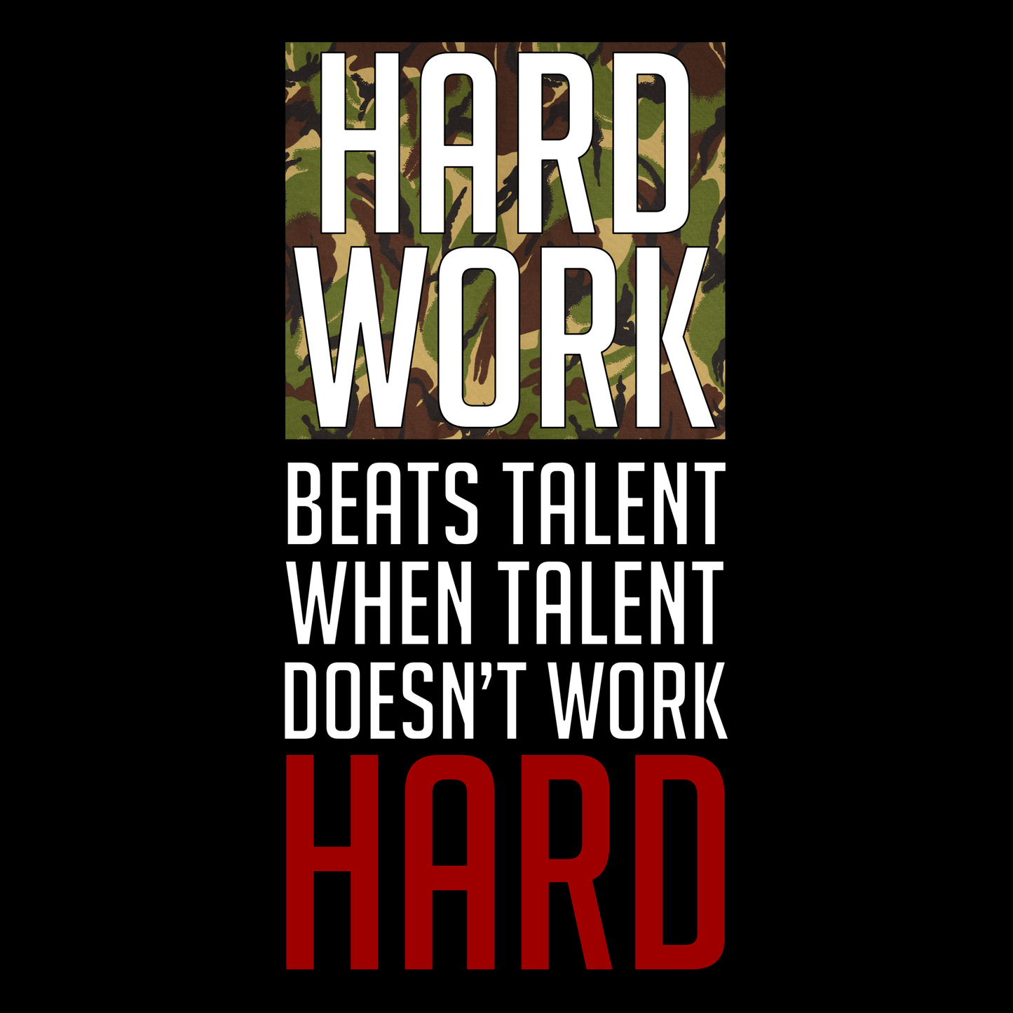 Hard Work Beats Talent Unisex T Shirt
