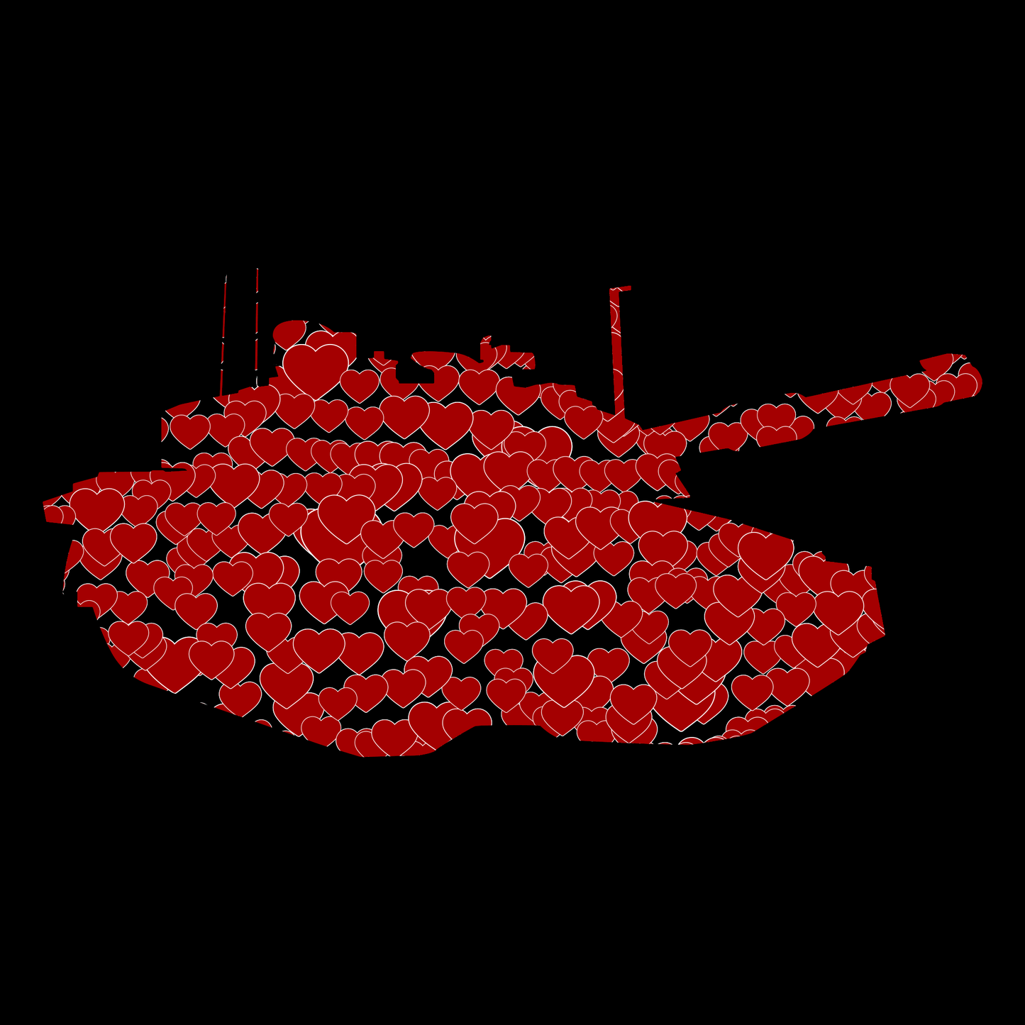 Hearts Tank Unisex T Shirt