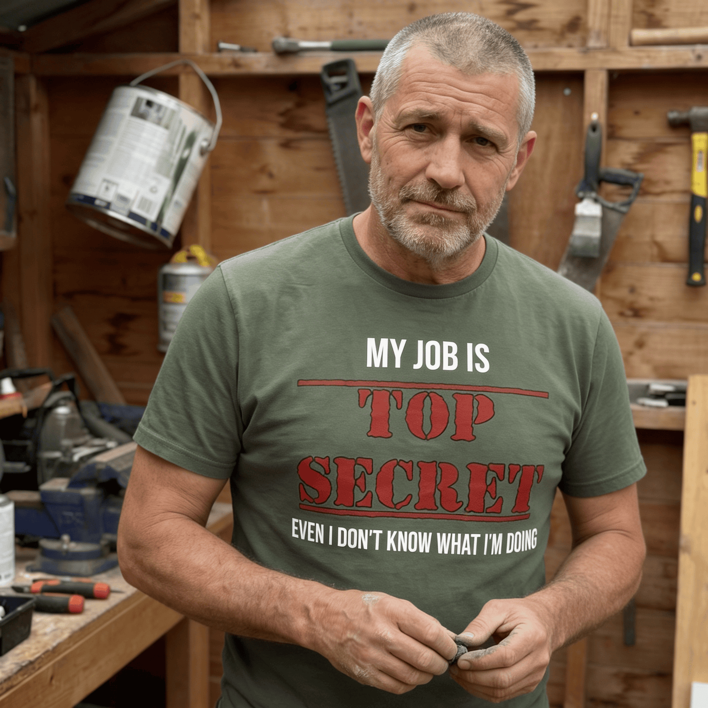 Top Secret Job Funny T Shirt by Lion Legion 