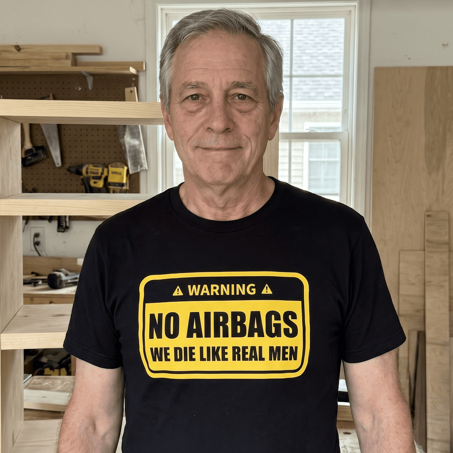 No Airbags Funny T Shirt by Lion Legion 