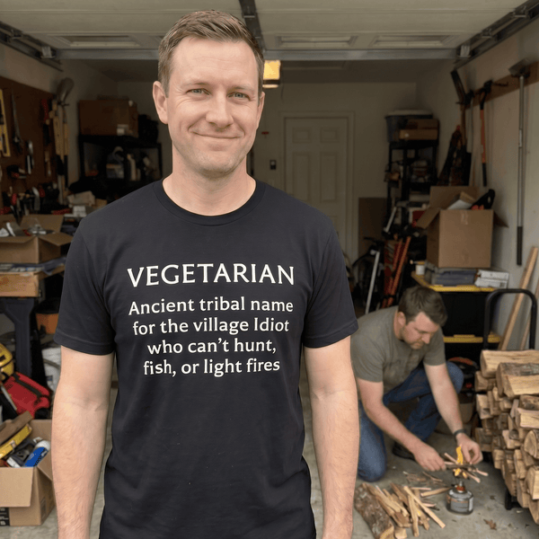 Vegetarian T Shirt by Lion Legion 
