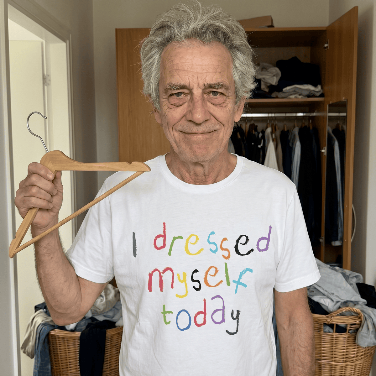 i dress myself shirt I DRESS MYSELF" Essential T-Shirt for Sale by rawaart1