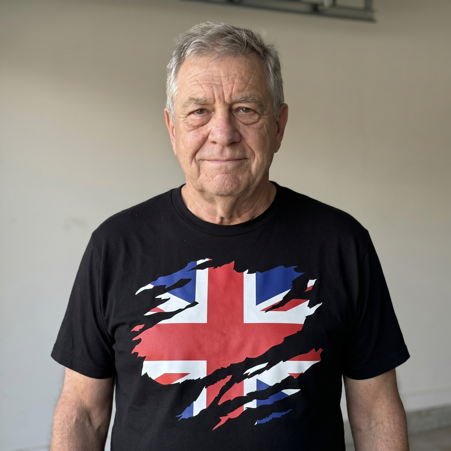 Ripped Union Jack T Shirt