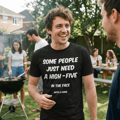 High Five Funny T Shirt by Lion Legion 
