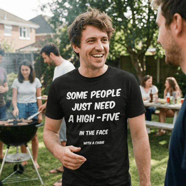 High Five Funny T Shirt by Lion Legion 