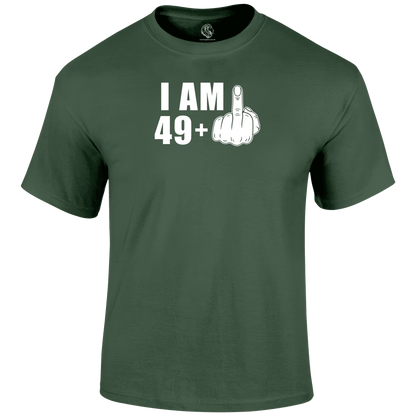 50th birthday t shirt I Am 49+