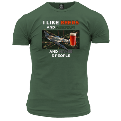 I Like Beers And Aircraft Unisex T Shirt