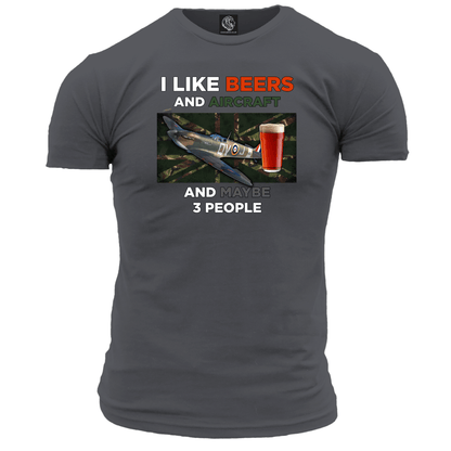 I Like Beers And Aircraft T Shirt