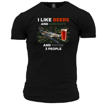 I Like Beers And Aircraft Unisex T Shirt