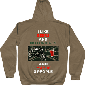 I Like Beers & Motorbikes Unisex Hoodie