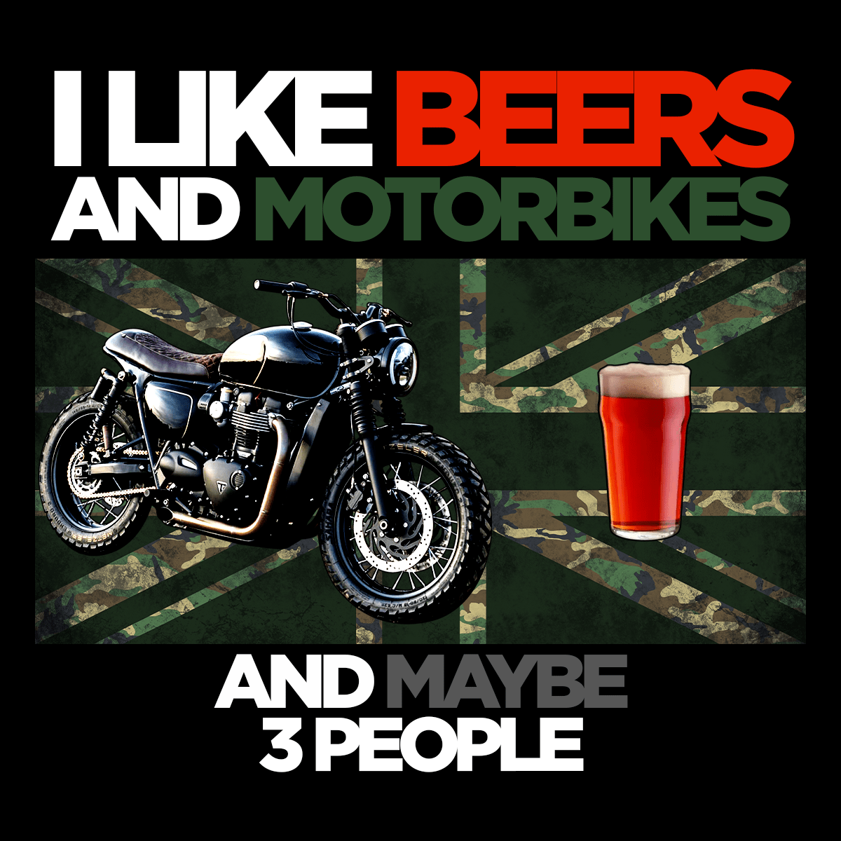 Veteran T Shirt I Like Beers & Motorbikes