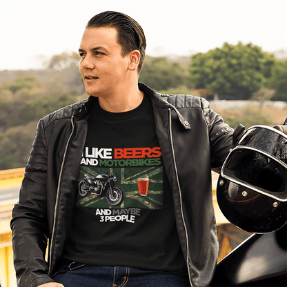 Veteran T Shirt I Like Beers & Motorbikes