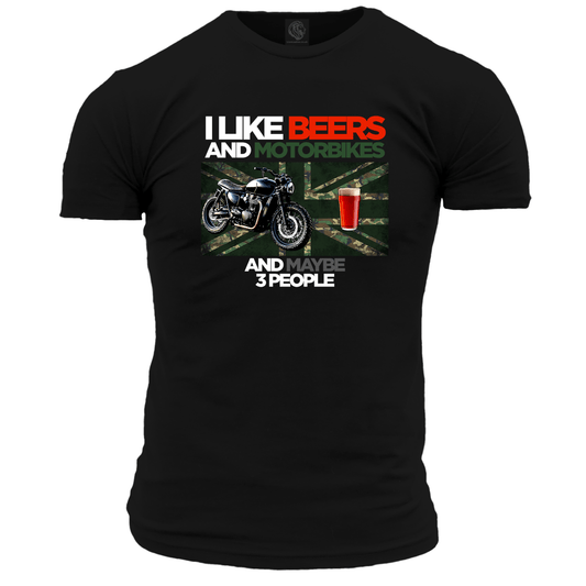Veteran T Shirt I Like Beers & Motorbikes