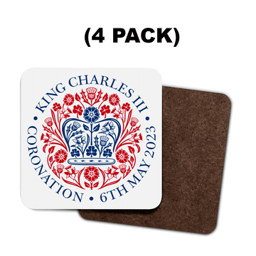 King's Coronation (4 Pack) Hardboard Coasters