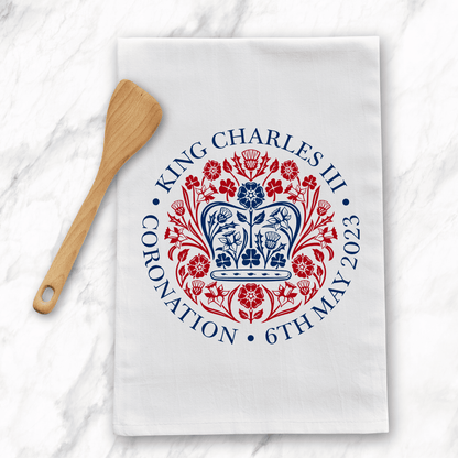 King's Coronation Cotton Tea Towel