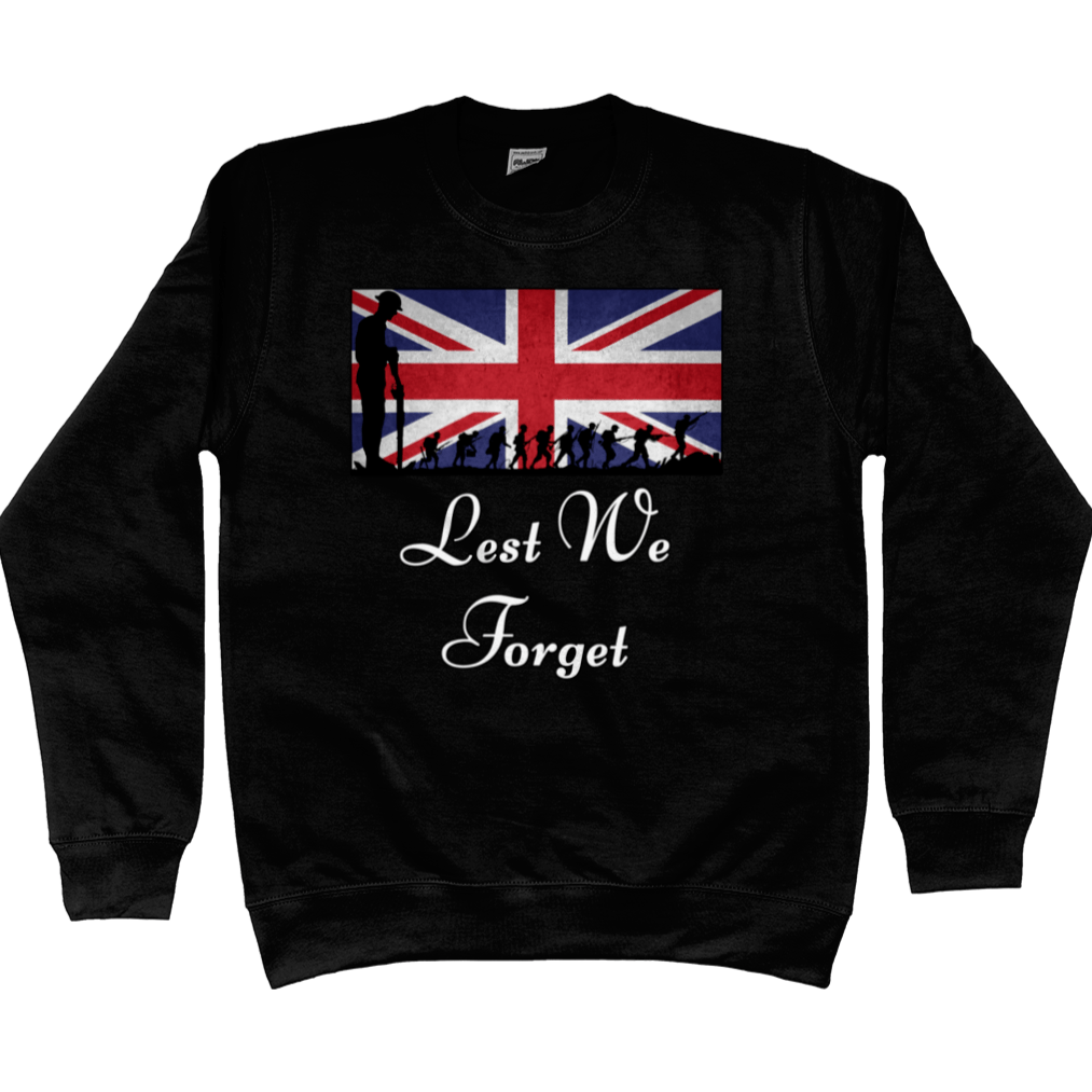 Remembrance Day Sweatshirt Lest We Forget Montage
