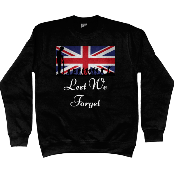Remembrance Day Sweatshirt Lest We Forget Montage