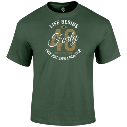 Life Begins At 40 T Shirt