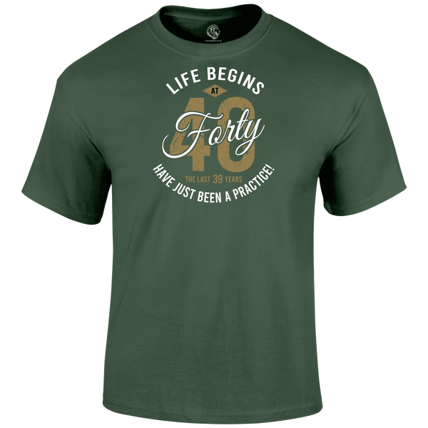 Life Begins At 40 T Shirt