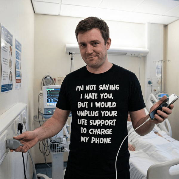 Life Support Funny T Shirt by Lion Legion 