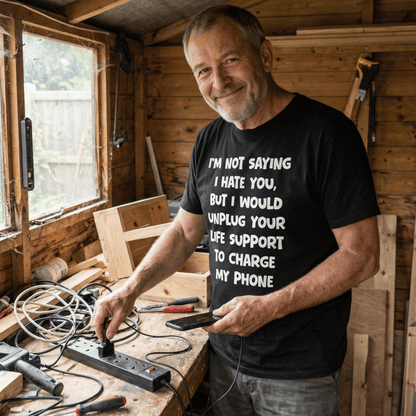 Life Support Funny T Shirt by Lion Legion 