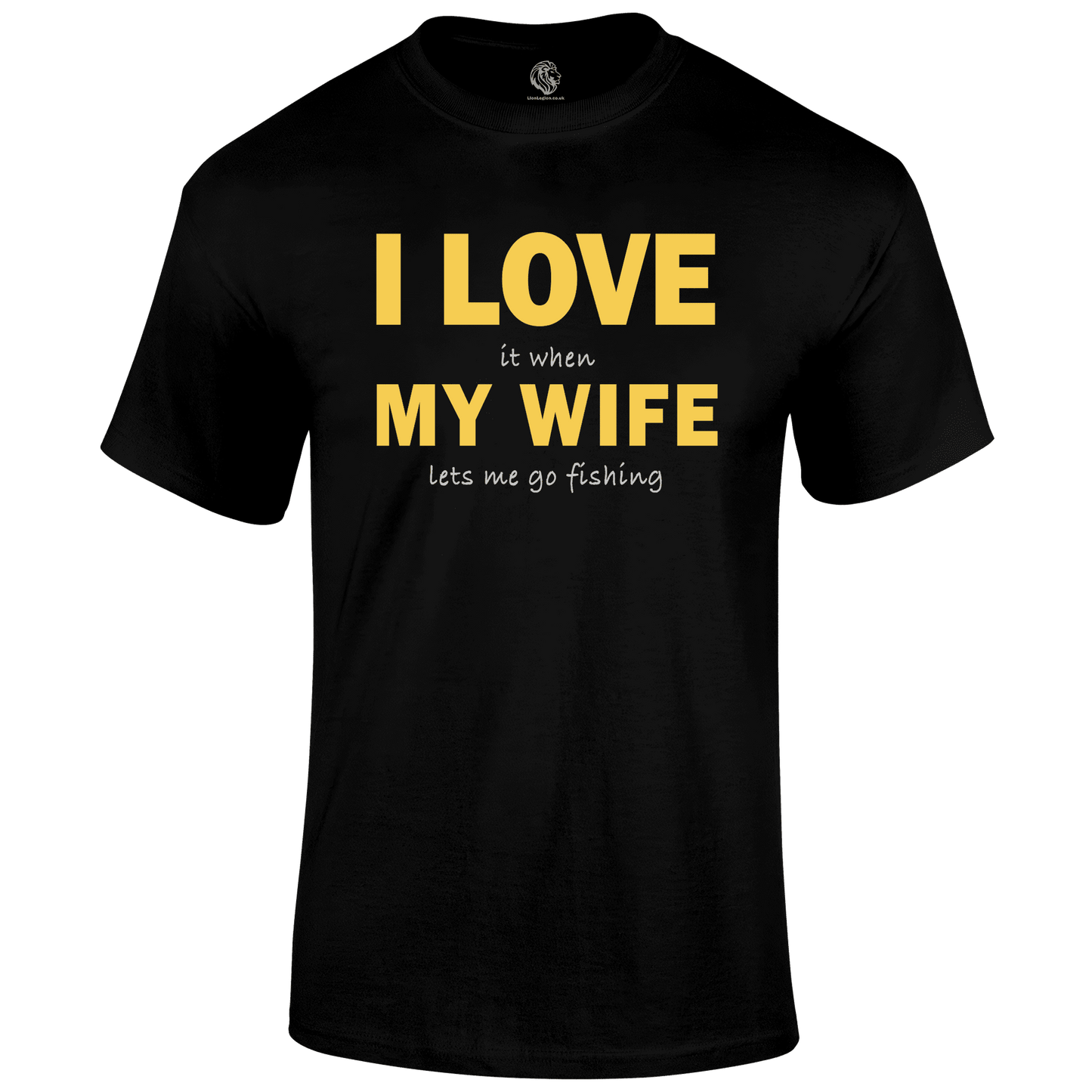 Funny Fishing T Shirt Love My Wife