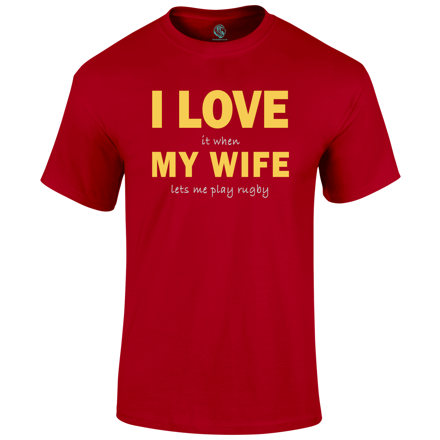 Funny Rugby T Shirt I Love My Wife