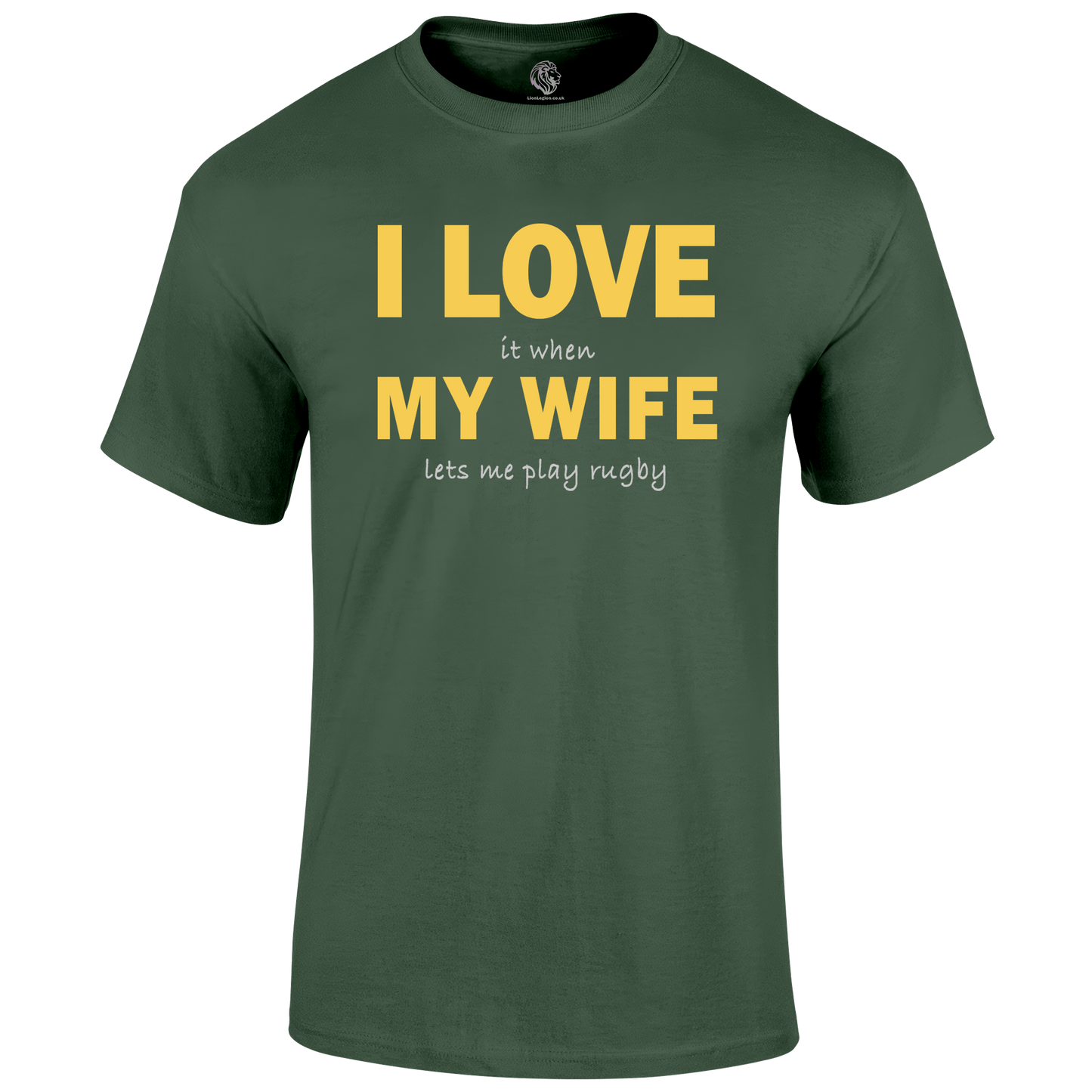 Funny Rugby T Shirt I Love My Wife