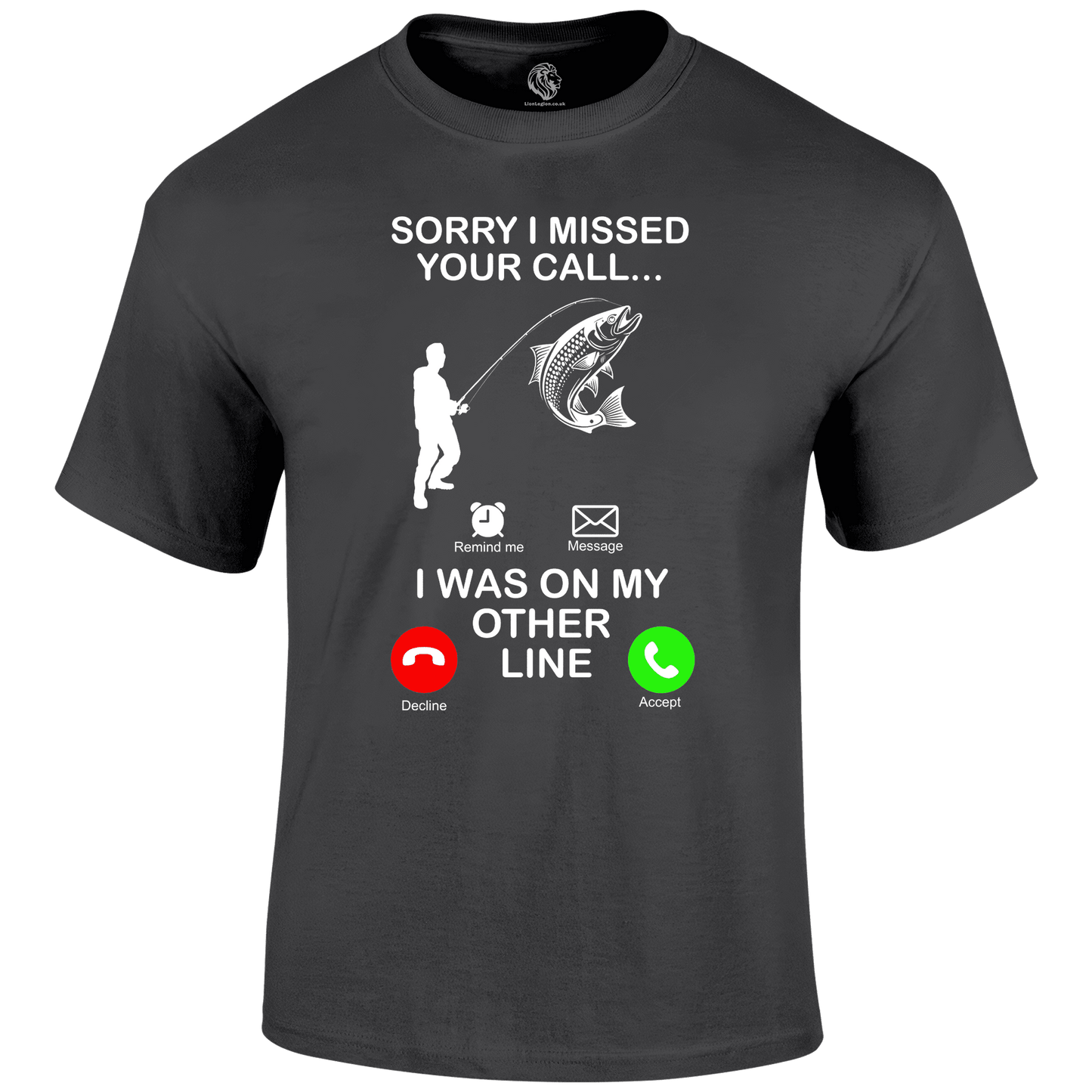 Funny Fishing T Shirt missed call