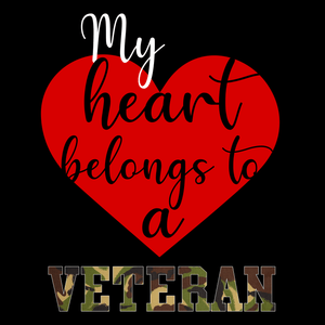 My Heart Belongs To A Veteran T Shirt