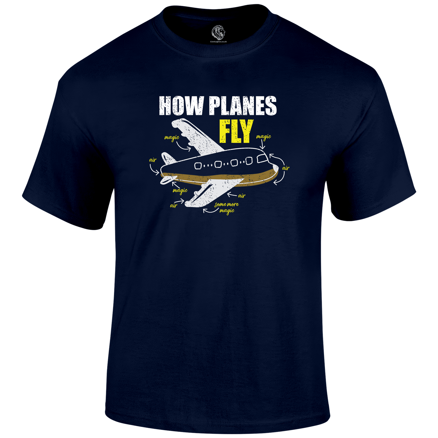 How Planes Fly Funny T Shirt by Lion Legion 
