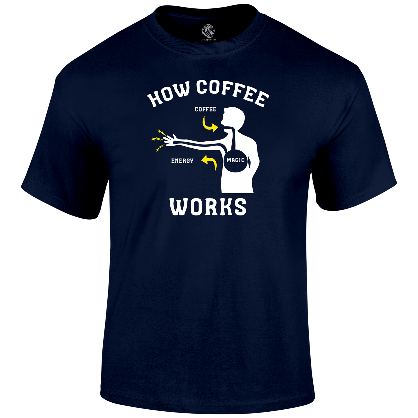 How Coffee Works T Shirt by Lion Legion 