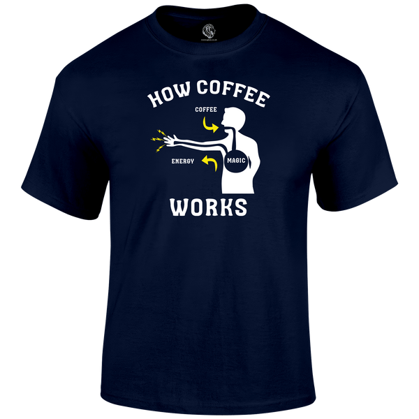 How Coffee Works T Shirt by Lion Legion 