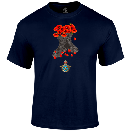 RAF Poppy Boots T Shirt