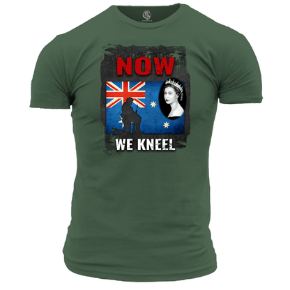 Patriotic T Shirt Now We Kneel (AUSTRALIA)