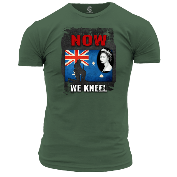 Patriotic T Shirt Now We Kneel (AUSTRALIA)