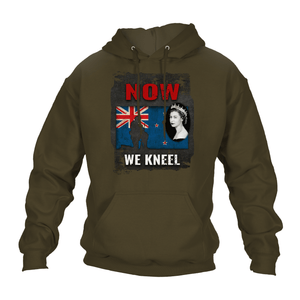 Remembrance Day Hoodie Now We Kneel (NZ)